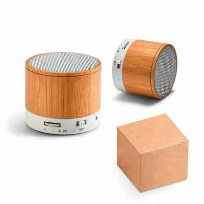 Caixa de som com microfone Bambu com transmissão por bluetooth - 1216027