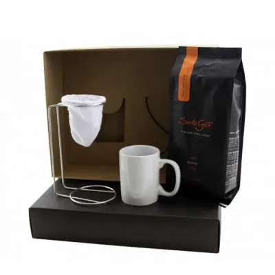 Kit café personalizado em caixa de papelão