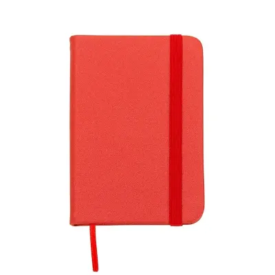Mini Caderneta Sintética Brilhante Vermelha
