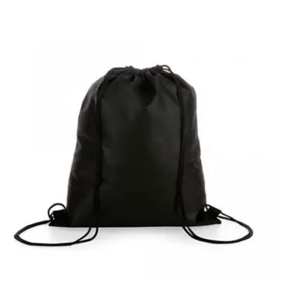 Saco mochila preto em tecido