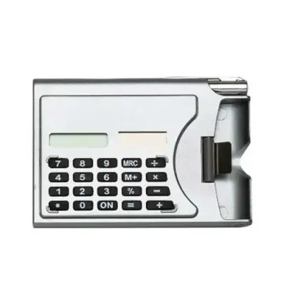 Calculadora plástica de 8 dígitos com porta cartão lateral - 1074557