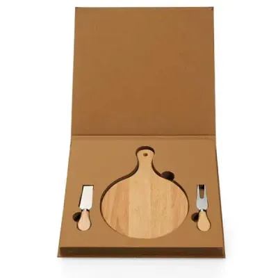 Kit queijo de 3 peças em estojo kraft - 1471906