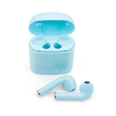 Fone de Ouvido Azul Bluetooth com Case Carregador - 1801772