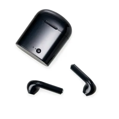 Fone de Ouvido Preto Bluetooth com Case Carregador - 1801773