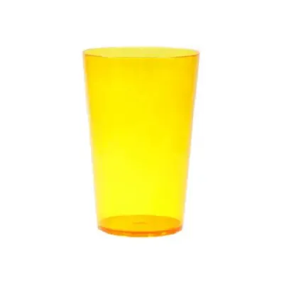 Copo plástico ou acrílico liso amarelo