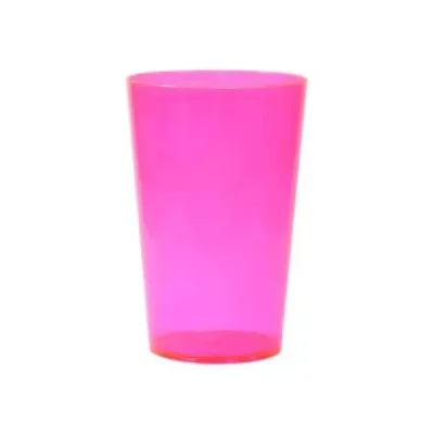 Copo plástico ou acrílico na cor rosa