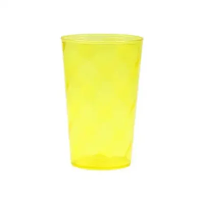 Copo plástico ou acrílico amarelo personalizado