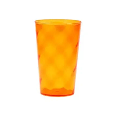 Copo plástico ou acrílico espiral laranja