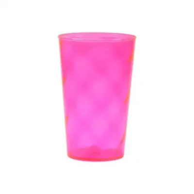 Copo plástico ou acrílico espiral rosa