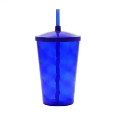 Copo plástico na cor azul
