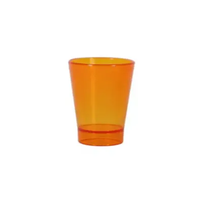 Copo plástico ou acrílico na cor laranja