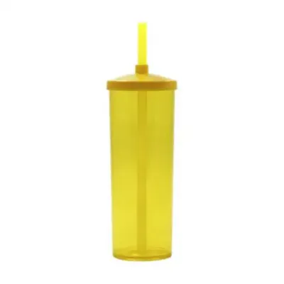 Copo plástico ou acrílico amarelo promocional