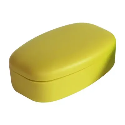 Saboneteira personalizado na cor amarelo 