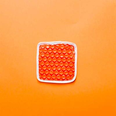 Descanso para copo feito em plástico bolha laranja - 1512064