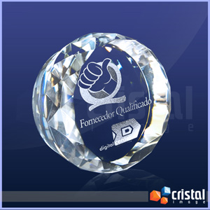 Peça personalizada em cristal óptico