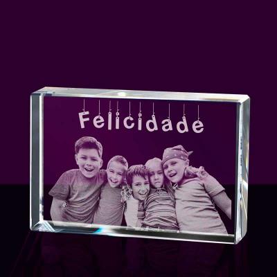 Cubo Flat em Cristal Óptico 100% translúcida modelo crianças - 1531106