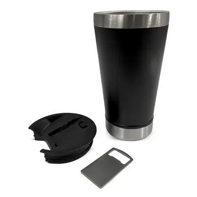 Copo Inox com Abridor - Preto - 2106165