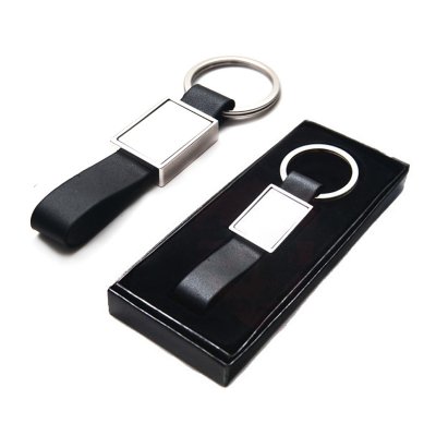 Chaveiro de Metal com Couro Sintético Personalizado 1