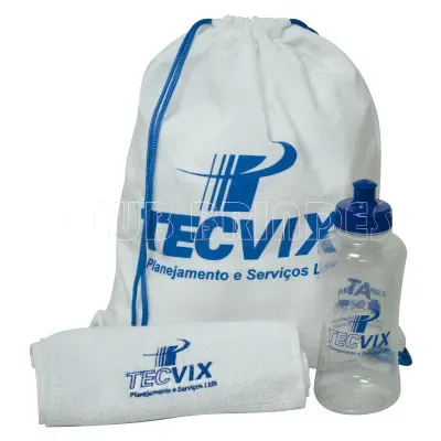 Kit fitness com 3 peças personalizadas com o seu logo