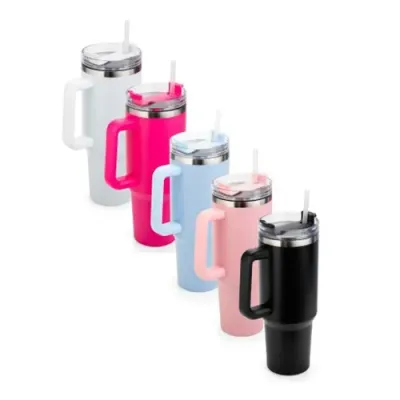 Caneca térmica com capacidade para até 1,2 litro