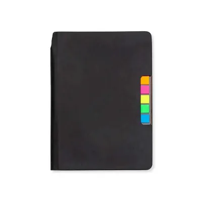 Caderno com autoadesivo - preto - 1634320