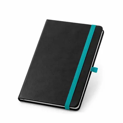 Caderneta de capa dura com elástico azul - 1020380