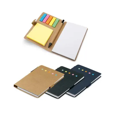 Caderno Cartão com 6 conjuntos e Caneta kraft