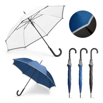 Guarda-chuva em poliéster com faixa refletora - cores