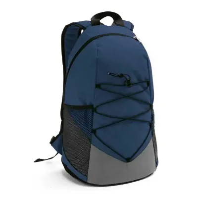Mochila 600D azul com bolsos laterais em tela e bolso interior - 1229677