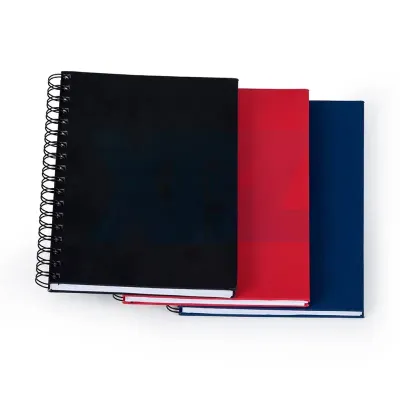 Caderno com capa  emborrachada