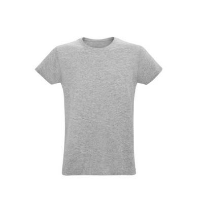 Camiseta unissex de corte regular na cor cinza - 1327575