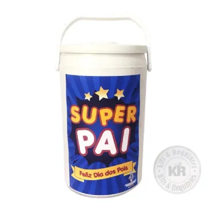 Cooler para 8 latas personalizado Super Pai - 1783046