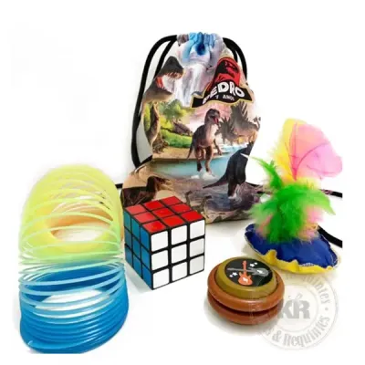 Mini mochila com brinquedos