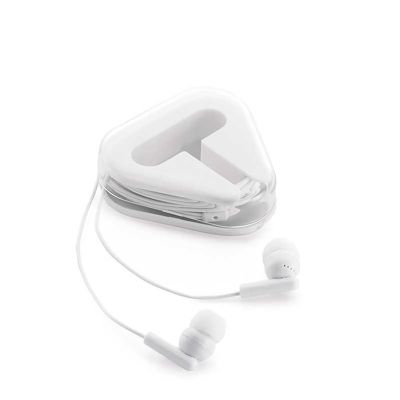 Fone de ouvido branco em caixa de ABS - 221978