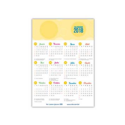 Calendário Imã de Geladeira Personalizado