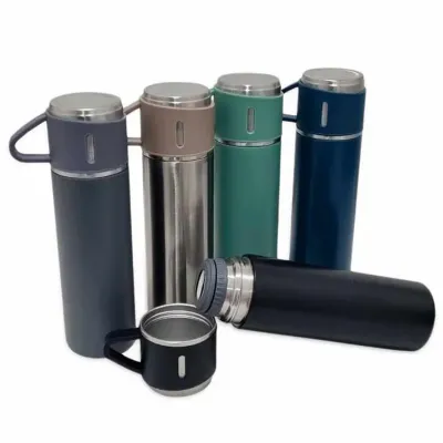 Garrafa Térmica 450ml em Inox com Tampa Caneca