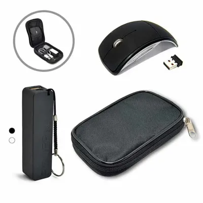 Kit Portátil Carregador Power Bank bateria e Mouse sem Fio 1
