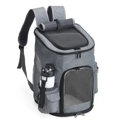 Mochila cinza para Transporte de Pets