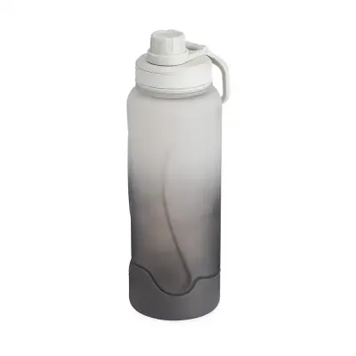 Garrafa plástica branca/preta 1,1 litros Personalizada - 1696855