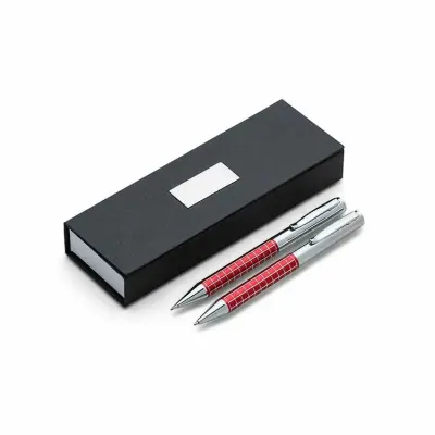 Conjunto Caneta e Lapiseira Metal Personalizado - vermelho - 1493741