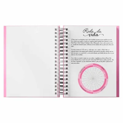 Agenda capa rosa personalizada - 1690718