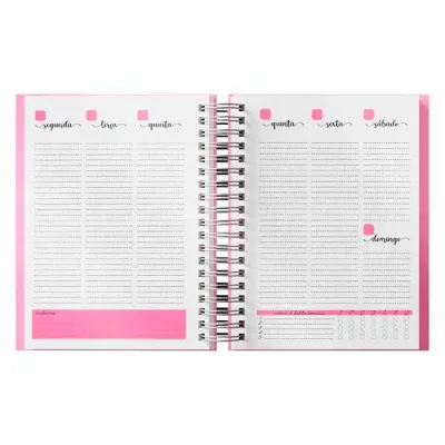 Agenda capa rosa personalizada - 1690720