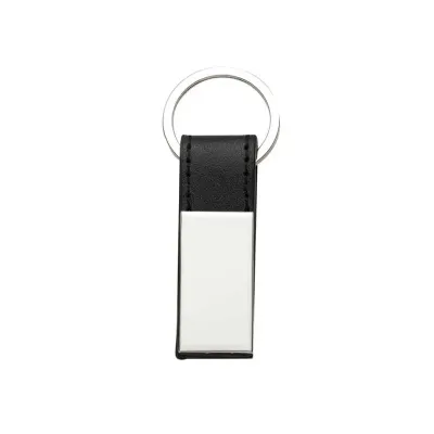 Chaveiro de metal personalizado com material sintético