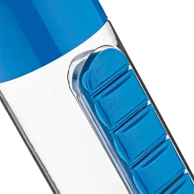 Squeeze 700ml azul com porta-comprimido - 558790