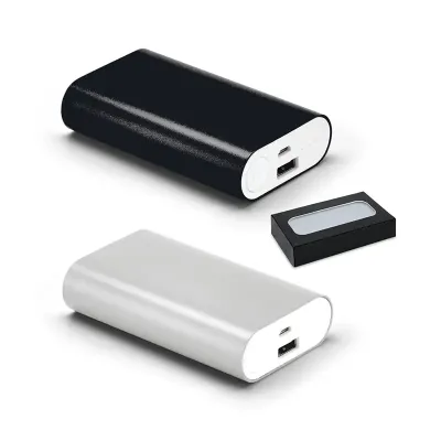 Bateria portátil em alumínio: preta e prata - 1783585