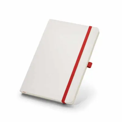 Caderneta Personalizada marfim com elástico vermelho - 1290701
