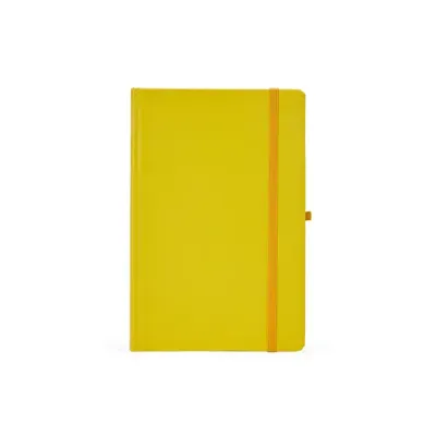 Caderneta amarela com porta caneta 
