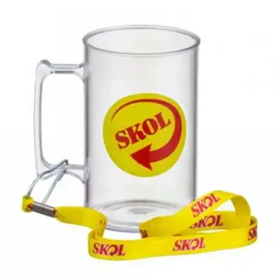 Caneca de chopp personalizada com cordão