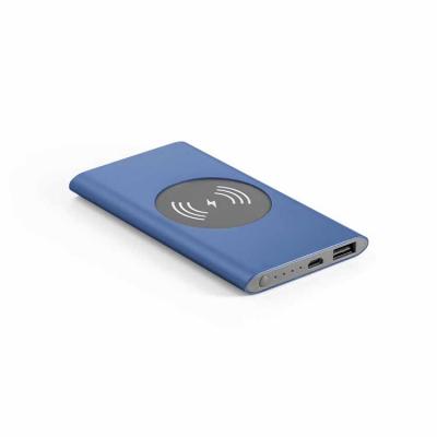Bateria portátil e carregador wireless - azul