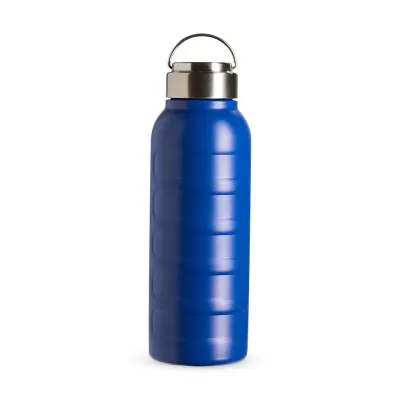 Garrafa azul térmica em inox